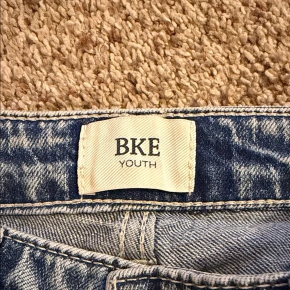 BKE Light Blue Distressed Flare Jeans - Picture 2 of 7